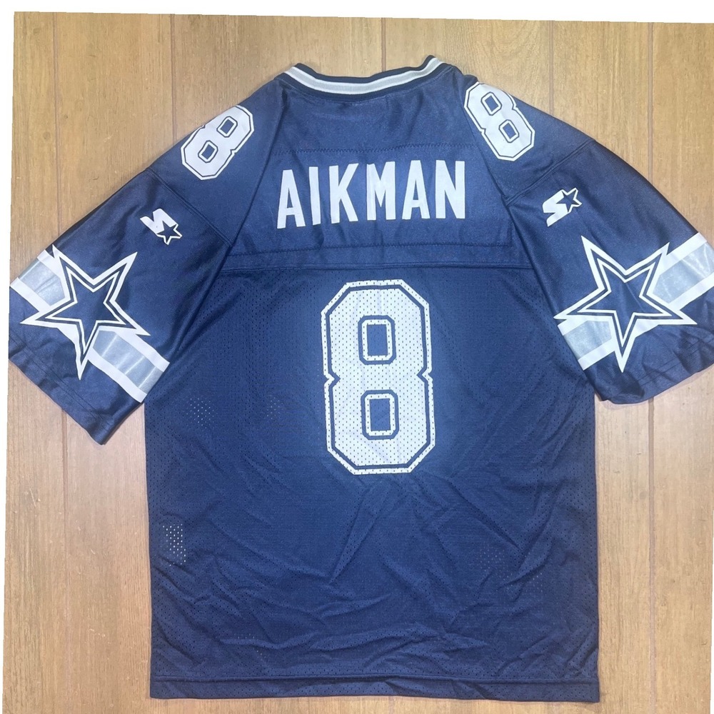 Vintage Starter Troy Aikman Dallas Cowboys‎ Jersey Kids Medium 10-12 Navy Blue 8